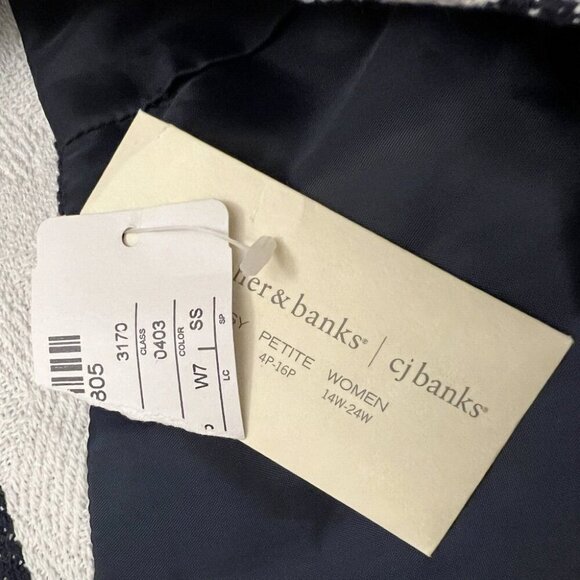 NWT CJ Banks Women 3X Plus Size Cotton Blend Button Down Striped Blanket Jacket - Picture 8 of 11